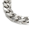 201 Stainless Steel Curb Chain Bracelets with Lobster Claw Clasps for Men BJEW-P316-01A-P-4