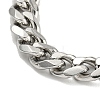 Tarnish Resistant 201 Stainless Steel Curb Chain Bracelets with Lobster Claw Clasps for Men BJEW-P316-01A-P-4