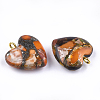 Assembled Bronzite and Imperial Jasper Pendants X-G-T111-04F-3