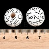 Printed Wood European Beads WOOD-G029-01-3