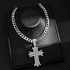 Hip-hop Style Zinc Alloy Crystal Rhinestone Pendant Cuban Link Chain Necklaces FS-WG425B8-16-1