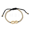 304 Stainless Steel Infinity Link Bracelets BJEW-F534-01GP-02-4