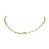 Brass Paperclip Chain Coffee Bean Chain Necklaces NJEW-JN05578-1