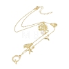 Bohemian Summer Beach Style 18K Gold Plated Shell Shape Initial Pendant Necklaces IL8059-17-2