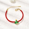 Christmas Nylon Cord Bracelets BJEW-L715-02G-03-2