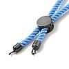 Half Finished Twisted Milan Rope Slider Bracelets FIND-G032-01B-15-3