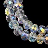 Electroplate Transparent Glass Beads Strands EGLA-A046-01B-21-2