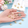 12Pcs 12 Styles Twelve Constellations Brass Micro Pave Clear Cubic Zirconia Pendants KK-TA0008-96G-6