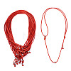Waxed Polyester Cord Necklaces NJEW-TAC0022-01-2
