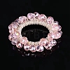 Faceted Glass Elastic Hair Ties PW-WG3B0F7-04-1