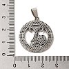 304 Stainless Steel Pendants STAS-C084-01C-AS-3