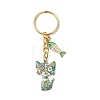 Alloy Enamel Cat Keychain KEYC-JKC01182-03-1