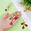 4Pcs Alloy Enamel Keychains KEYC-PH01632-3