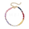 Chakra Dyed Natural Malaysia Jade Rondelle Beaded Bracelets for Women BJEW-JB13147-2