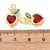 Brass Micro Pave Cubic Zirconia Pendants X-CU-E003-12G-B-3