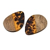 Transparwnt Resin & Walnut Wood Pendants RESI-I354-03E-2