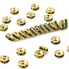 Brass Grade A Rhinestone Spacer Beads RSB036NF-10G-1