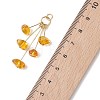 Natural Amber Chip Dangling Pendants PALLOY-JF05183-5