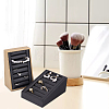 7-Slot Brushed PU Leather Covered Wood Finger Ring Display Trays RDIS-WH0006-25A-5