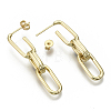 Brass Dangle Stud Earrings EJEW-S201-225G-NF-3