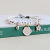 Cute Cartoon Paw Print Alloy Enamel Three Layer Multi-strand Charm Bracelets for Women TU6041-5-1