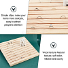 10 Rows Rectangle Wood Slant Back Finger Ring Display Stands RDIS-WH0009-012-4