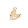 Valentine's Day Brass Micro Pave Clear Cubic Zirconia Pendants KK-D225-13G-2