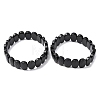 Natural Obsidian Faceted Beaded Stretch Bracelets for Women BJEW-K251-07J-4