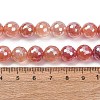 Electroplated Natural Agate Beads Strands G-B191-A07-10mm-15-5