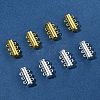8 Sets 2 Colors 3-Strands Brass Magnetic Slide Lock Clasps KK-FS0001-60-7