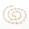 Handmade 3 Strands 3 Styles CCB Plastic Cable Chains AJEW-JB00960-7