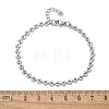 304 Stainless Steel Triangle Link Chain Bracelets for Women BJEW-F488-23P-4