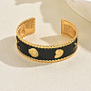 French Style Stainless Steel Open Cuff Bangles for Women ZC8481-1-1