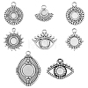 16Pcs 8 Styles 304 Stainless Steel Pendant Cabochon Settings STAS-FH0001-91-1