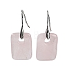 Natural Rose Quartz Dangle Earrings EJEW-C119-02P-09-2