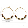 Bohemian Colorful Natural Stone Beaded Hoop Earrings for Women TC8754-9-1