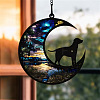 Moon with Dog Window Suncatchers PW-WG7D0D8-09-1