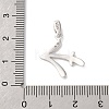 925 Sterling Silver Micro Pave Clear Cubic Zirconia Pendants STER-H117-01P-09-3