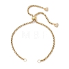 3Pcs 3 Styles 304 Stainless Steel Cable Chain & Venetian Chain & Rolo Chain Slider Bracelet Making AJEW-JB01463-2