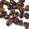 Three-Color Natural Tiger Eye Beads Strands G-P604-A12-01-4