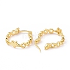 Rack Plating Brass Star Hoop Earrings for Women KK-E033-07G-2