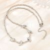 Brass Micro Pave Clear Cubic Zirconia Hot Pepper and Round Beaded Necklaces KK-CBA4547-15P-1