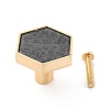 Hexagon with Marble Pattern Brass Box Handles & Knobs DIY-P054-C07-1