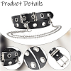Black PU Leather Waist Belts AJEW-CL0004-87-6