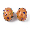 Polymer Clay Rhinestone Beads RB-T017-32A-2