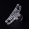 Transparent Plastic Large Claw Hair Clips PHAR-F016-07-4