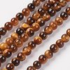 Natural Tiger Eye Bead Strand X-G-G680-48-1