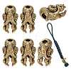 Outdoor EDC Tool Brass Parachute Rope European Beads KK-WH0066-03AB-7