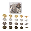 64Pcs 16 Style Brass Shank Buttons BUTT-TA0001-09-9