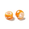 Spray Painted ABS Plastic European Beads KY-G033-01A-02-2